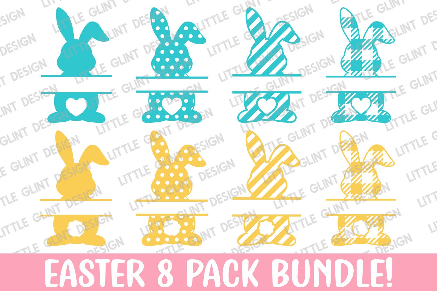 Bunny Name Svg Bundle Easter Svg Monogram Svg Bunny Svg - Etsy