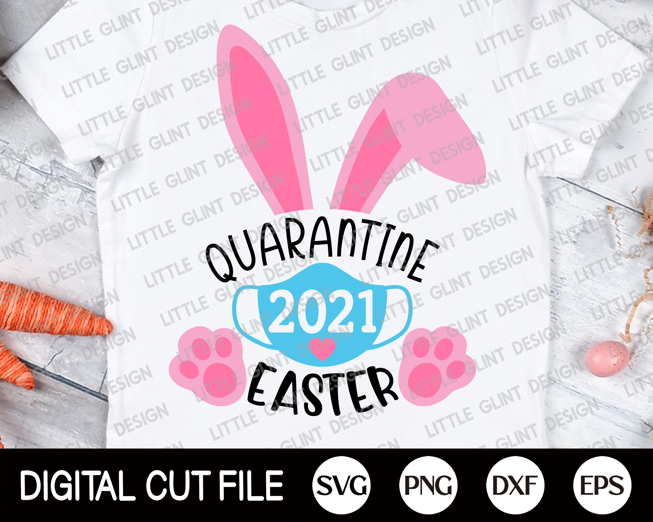 Download Quarantine Easter Svg Covid Easter Svg 2021 Svg Bunny Face ...