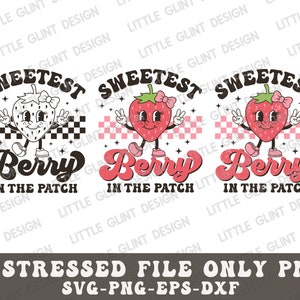 Sweetest Berry in the Patch SVG PNG, Retro Strawberry Png, Groovy ...