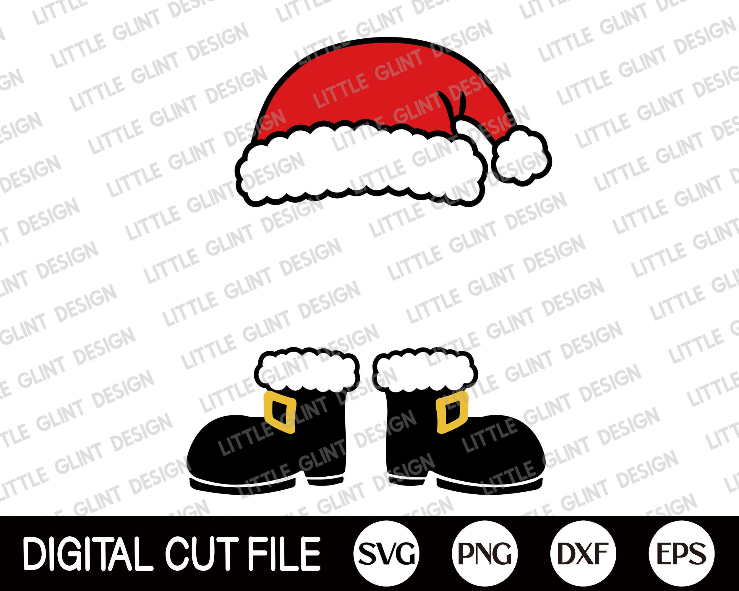 Santa Split Svg Funny Christmas SVG, Santa Svg, Split Santa Svg, Santa Monogram ...