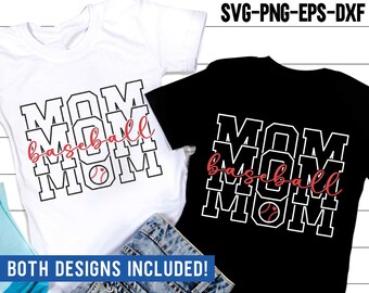 野球ママ SVG PNG、野球ママ SVG、スポーツママ PNG、レトロ野球ママ シャツ、昇華 PNG、Cricut 用 SVG ファイル