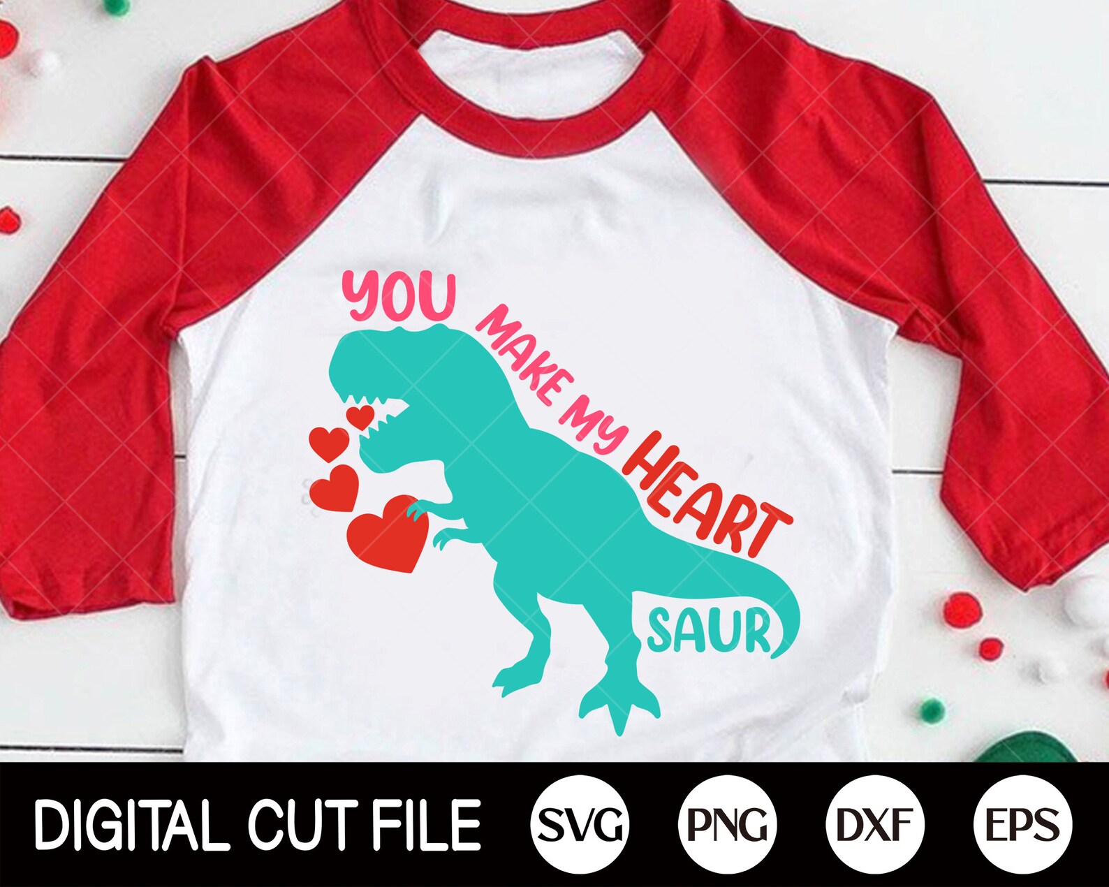 You Make My Heart Saur SVG, Valentines Day Svg, Dinosaur Svg, Love ...