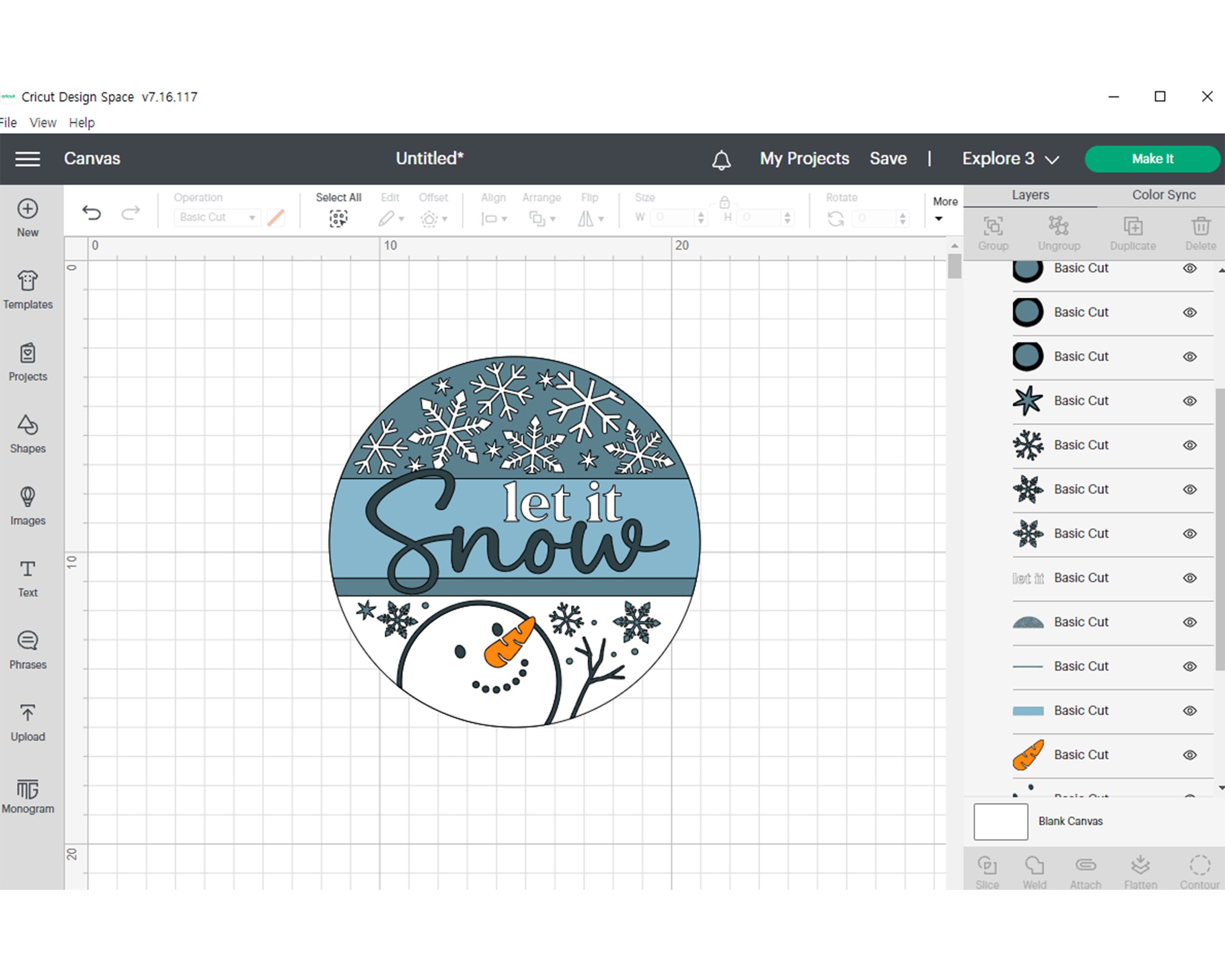 Let It Snow Door Hanger SVG, Christmas Welcome Sign SVG, Snowman Svg ...