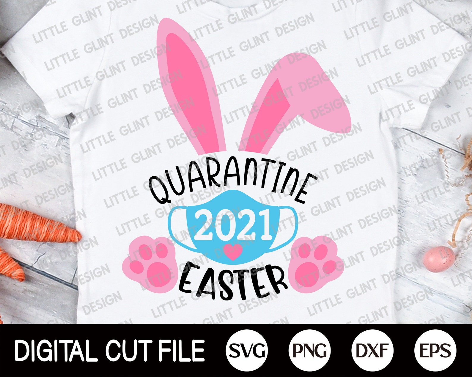Download Quarantine Easter Svg Covid Easter Svg 2021 Svg Bunny Face ...
