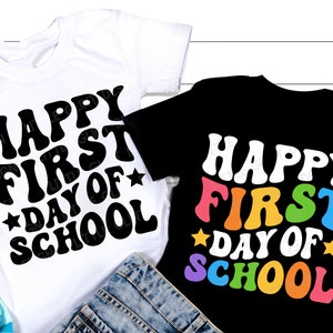 Happy First Day of School SVG, Back To School Svg, 1st day of school Svg, Retro School Teacher Shirt, Svg Files For Cricut