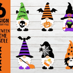 Halloween Gnome SVG Bundle, Halloween Decor SVG, Gnomes Svg, Halloween Gnome Sign Svg, For Cricut, Glowforge Laser Cut File
