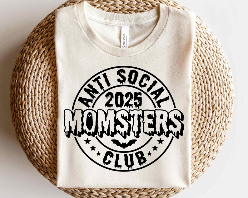 Club de Mamás Antisociales SVG, Halloween 2025 SVG, Mamás SVG, Camiseta de Mamá de Halloween SVG, Club de Mamás Antisociales PNG, Archivos SVG para Cricut imagen 3