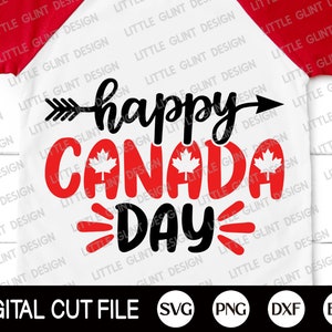Canadá Svg, Feliz Día de Canadá, Día de Canadá Svg, Camisa de bandera de Canadá, Svg patriótico, Archivo de corte de hoja de arce, Archivos Svg para Cricut, Archivos de silueta