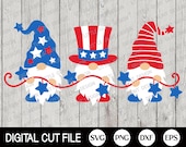 Gnome Holding the Stars Svg, 4th of July Gnome Svg, American Flag Svg, Independence day, Memorial Day, Gnome Shirt, Svg Files For Cricut