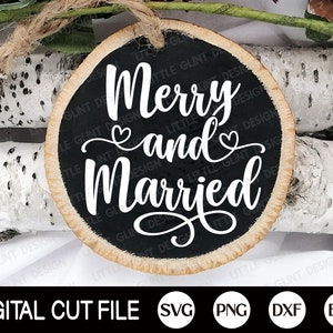 Frohe und verheiratete Weihnachten SVG, unsere erste Weihnachtsverzierung, Weihnachts-Svg, Mr und Mrs, erste Weihnachten, Weihnachten, Dxf, Plotterdatei für Cricut