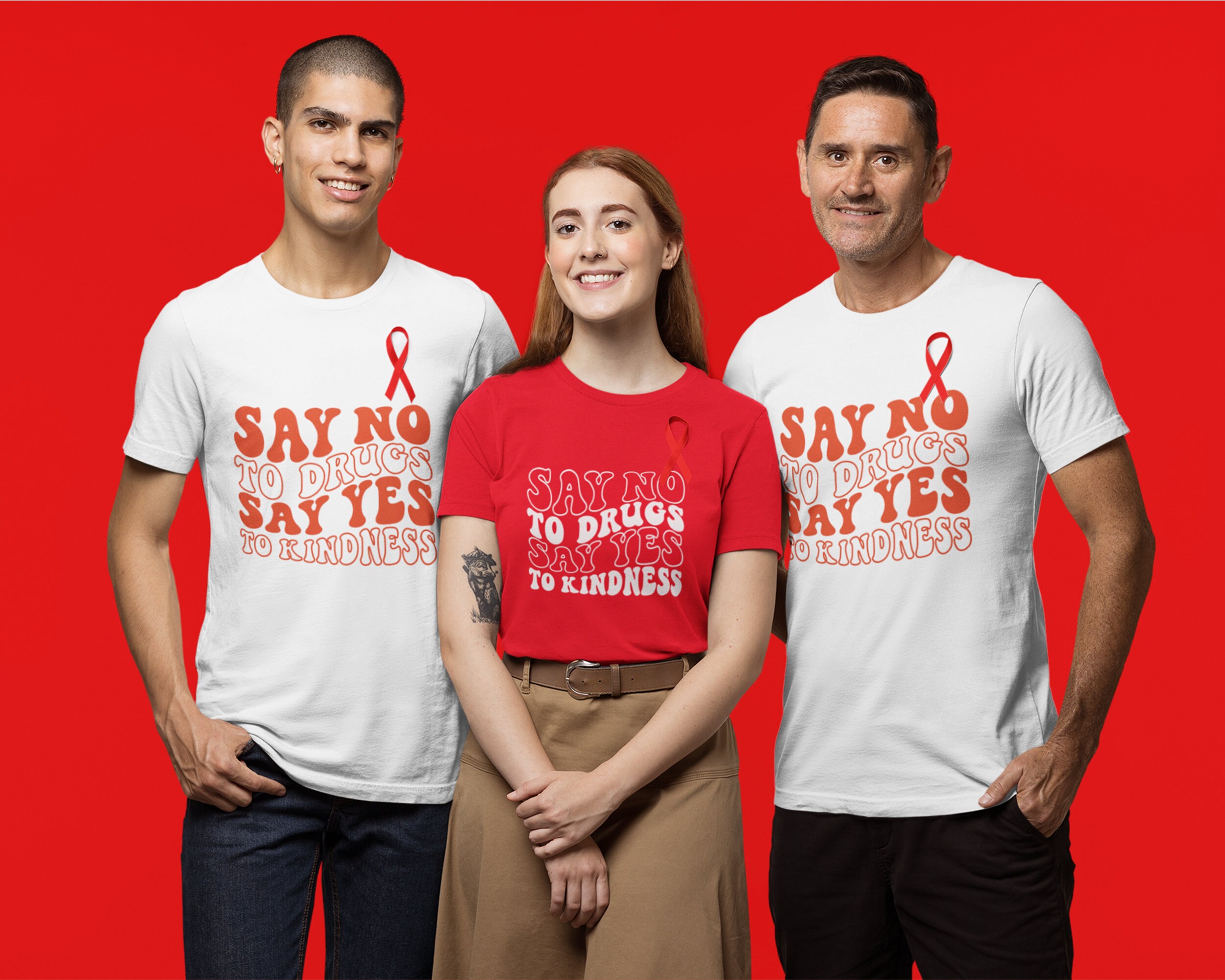 Say No to Drugs Say Yes to Kindness SVG, Red Ribbon Week SVG, Drug Free ...