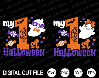 My First Halloween Svg, Halloween Boy and Girl Svg, 1st Halloween Costume, First Halloween Svg, Baby Halloween Shirt, Svg Files For Cricut