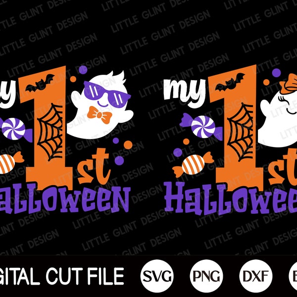 My First Halloween Svg, Halloween Boy and Girl Svg, 1st Halloween Costume, First Halloween Svg, Baby Halloween Shirt, Svg Files For Cricut