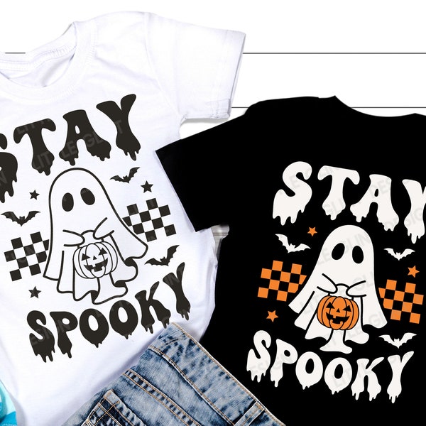 Stay Spooky SVG, Halloween Svg, Spooky Png, Retro Halloween Kids Shirt, Svg Files For Cricut