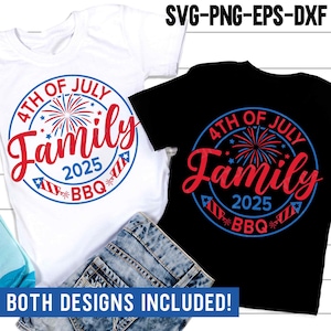 Barbecue in famiglia del 4 luglio 2025 SVG, SVG del 4 luglio, PNG patriottico, Giorno dell'Indipendenza, Maglietta per la famiglia del 4 luglio, File SVG per Cricut