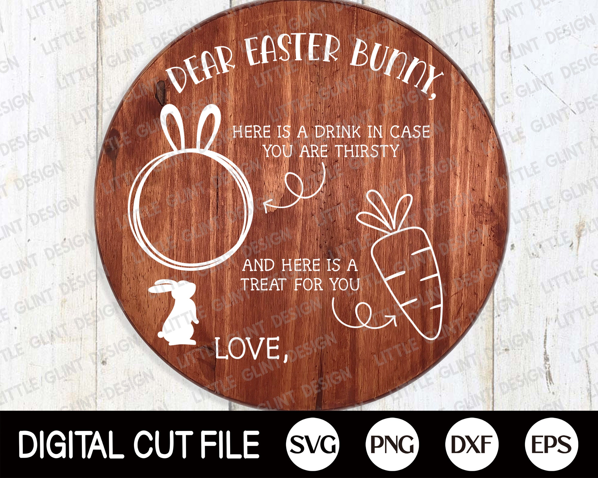 Easter Svg Easter Bunny Plate Svg Dear Easter Bunny Tray - Etsy