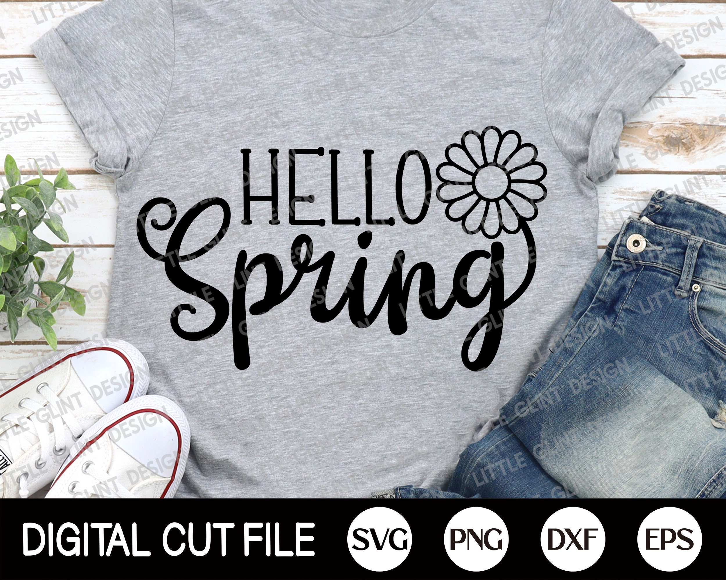 Hello Spring Svg Daisy Spring Svg Happy Spring Svg Flower | Etsy