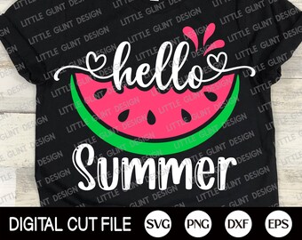 Hola signo de verano, sandía svg, verano svg, archivos de corte de verano, hola png de verano, letrero de porche de verano, archivos svg para cricut