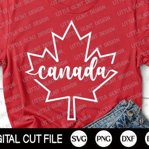 Canada Svg, Canada Day Svg, Canada Flag Shirt, Patriotic Svg, Maple Leaf Cut file, Maple Leaf Clip Art, File Svg per Cricut, Silhouette