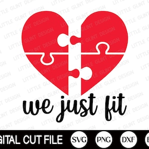 We passen gewoon SVG, Valentijnskoppel SVG, Valentijnsdag Svg, Xoxo, Cadeau voor haar, Voor hem, Valentijnsshirt Cadeau, Svg Files voor Cricut