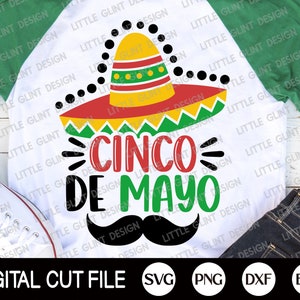 Cinco de Mayo Svg, Mustache Svg, Margarita Svg, Mexican Svg, Cinco de Mayo Png, Fiesta Quote Clipart, Kids Shirt, Dxf, Svg Files For Cricut