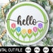 Spring Welcome Sign Bundle Round Door Hanger SVG Spring Sign - Etsy