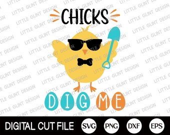 イースター SVG、ひよこが私を掘る SVG、ハッピー イースター SVG