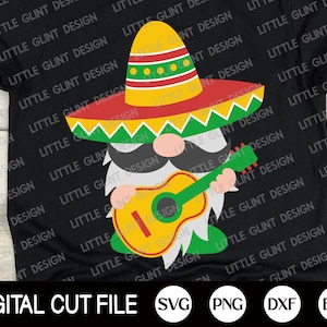 Cinco de Mayo Svg, Moustache Gnome Svg, Margarita Svg, Mexican Svg, Cinco de Mayo Png, Gnomes Svg, Kids Shirt, Dxf, Svg Files For Cricut