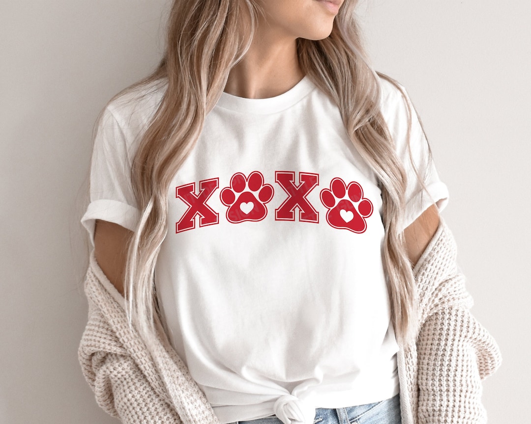 Xoxo Paw SVG, Valentine Svg, Dog Mom Shirt Gift, Love Svg, Heart Svg ...