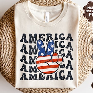 American Peace SVG, Retro 4th of July Svg, Patriotic Svg, Independence Day Png, Fourth of July Kids Shirt, File Svg per Cricut