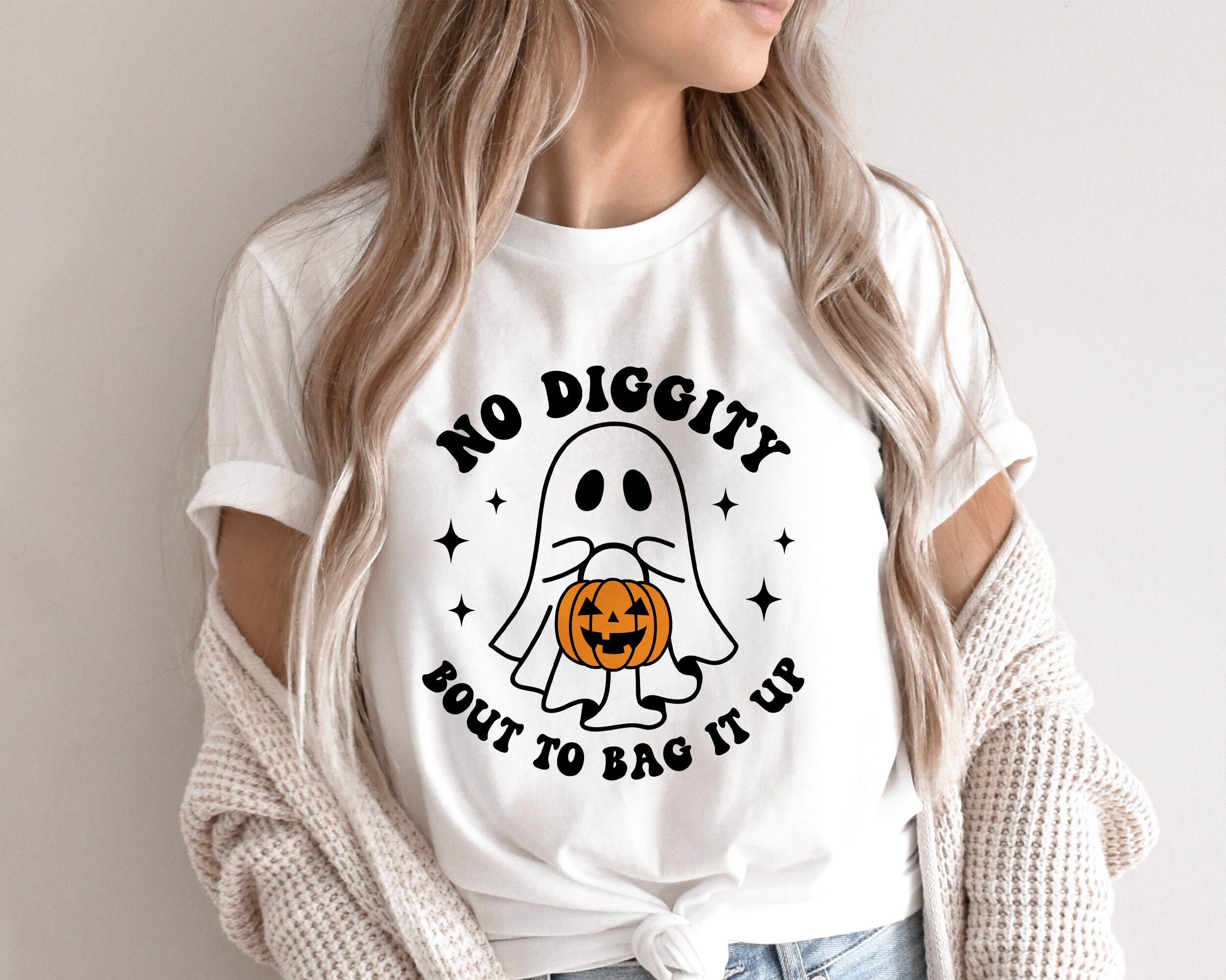 No Diggity Bout to Bag It up SVG Halloween Svg Cute Ghost Etsy
