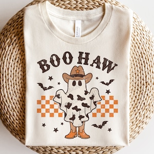 Boo Haw SVG, Retro Halloween Svg, Cowboy Ghost Png, Western Halloween Shirt, Svg Files For Cricut
