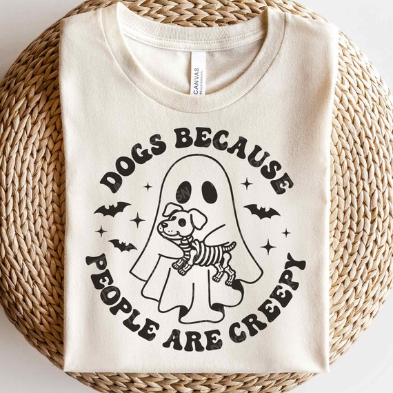 Retro Halloween Dog Mom SVG PNG, Dogs Because People Are Creepy, Halloween Cute Ghost Shirt, Sublimation, Svg Files For Cricut