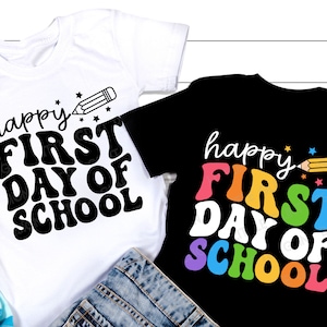 Happy First Day of School SVG, Back To School Svg, 1st day of school Svg, Retro School Teacher Shirt, Svg Files For Cricut