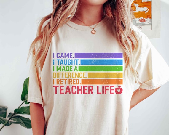 Retired Teacher SVG, I Came I Taught I Loved I Retired, Retired Quote Png, Funny Retired teacher gift, Png, Svg Files for Cricut