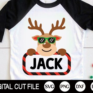 Rentier SVG, Weihnachten svg, Weihnachten Monogramm, Rentier junge svg, Kinder Weihnachten svg, Weihnachten junge Shirt, svg-Dateien für Cricut