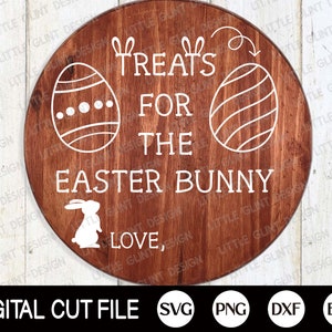 Easter Svg, Easter Bunny Plate Svg, Dear Easter Bunny Tray Svg, Easter Eggs SVG, Bunny Plate Dxf, Svg Files For Cricut, Silhouette