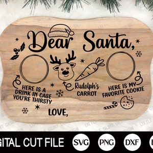 Caro Babbo Natale Cookies And Milk SVG, Christmas Svg, Santa Tray Svg, Santa Cookie Plate, Santa Cookies Svg, Doodle Tray Svg, Svg Files for Cricut