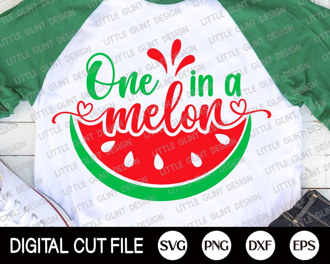 One in a Melon Svg Summer Svg Watermelon Svg Summer Cut - Etsy