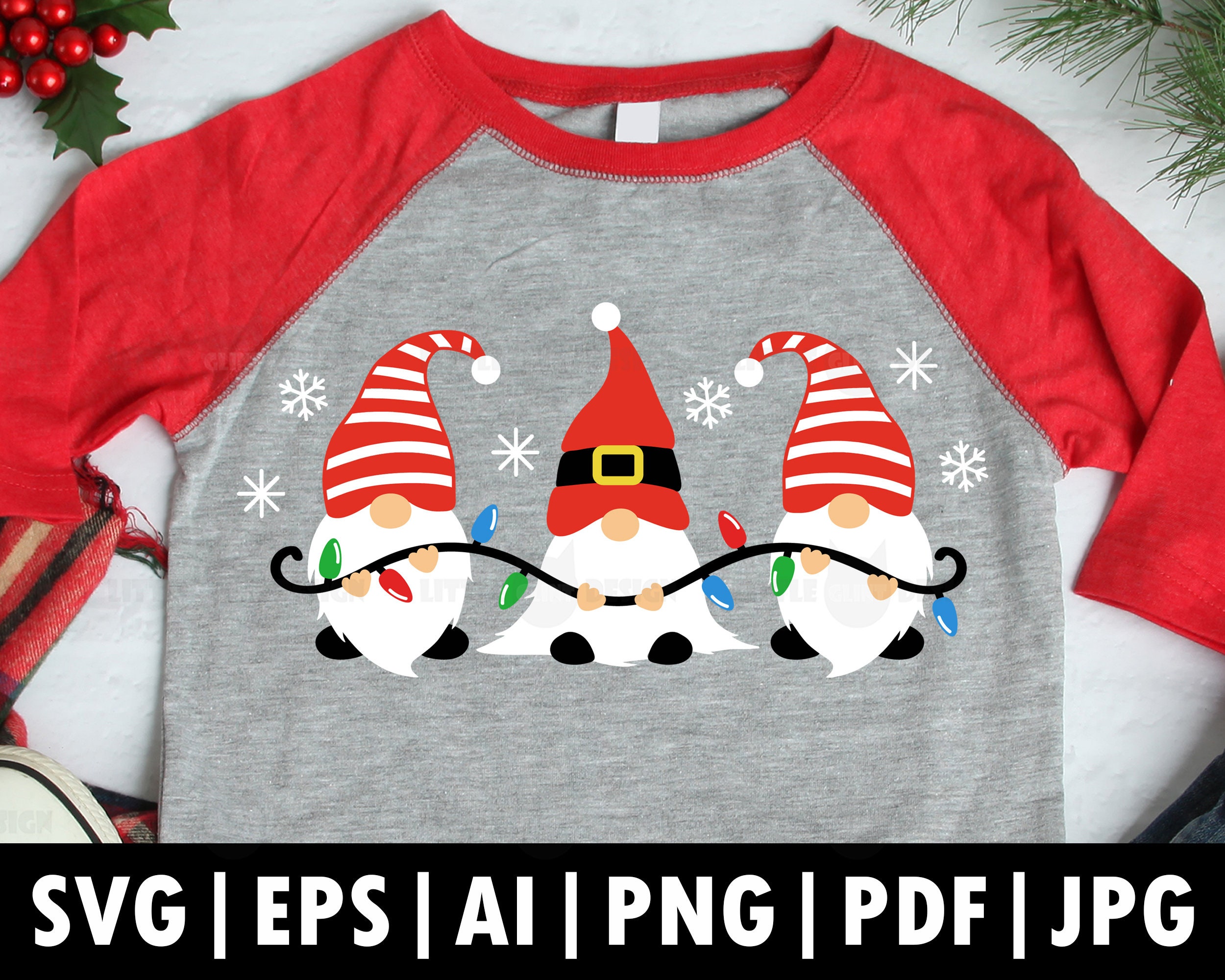 Christmas Gnomes Svg, Christmas Lights Svg, Merry Christmas Svg, Gnome ...
