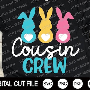 Páscoa Cousin Crew Svg, Páscoa Svg, Design de camisa infantil, Cousin Crew Svg, Coelhinho da Páscoa Svg, Cousin Crew Clip Art, Primavera, Arquivos Svg para Cricut