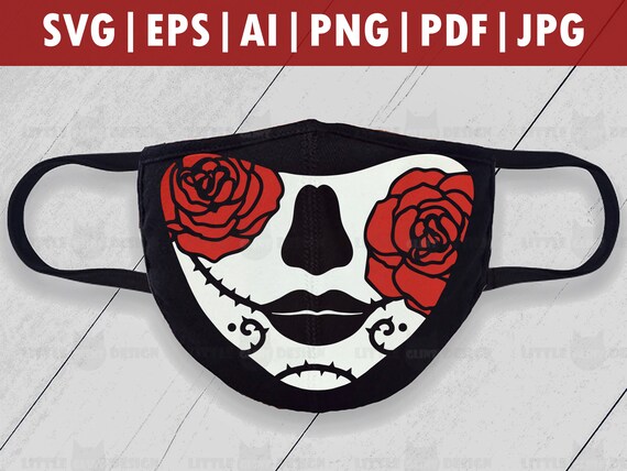 Download Halloween Rose Mask Svg Skull Face Mask Svg Skull Mask Clip Etsy