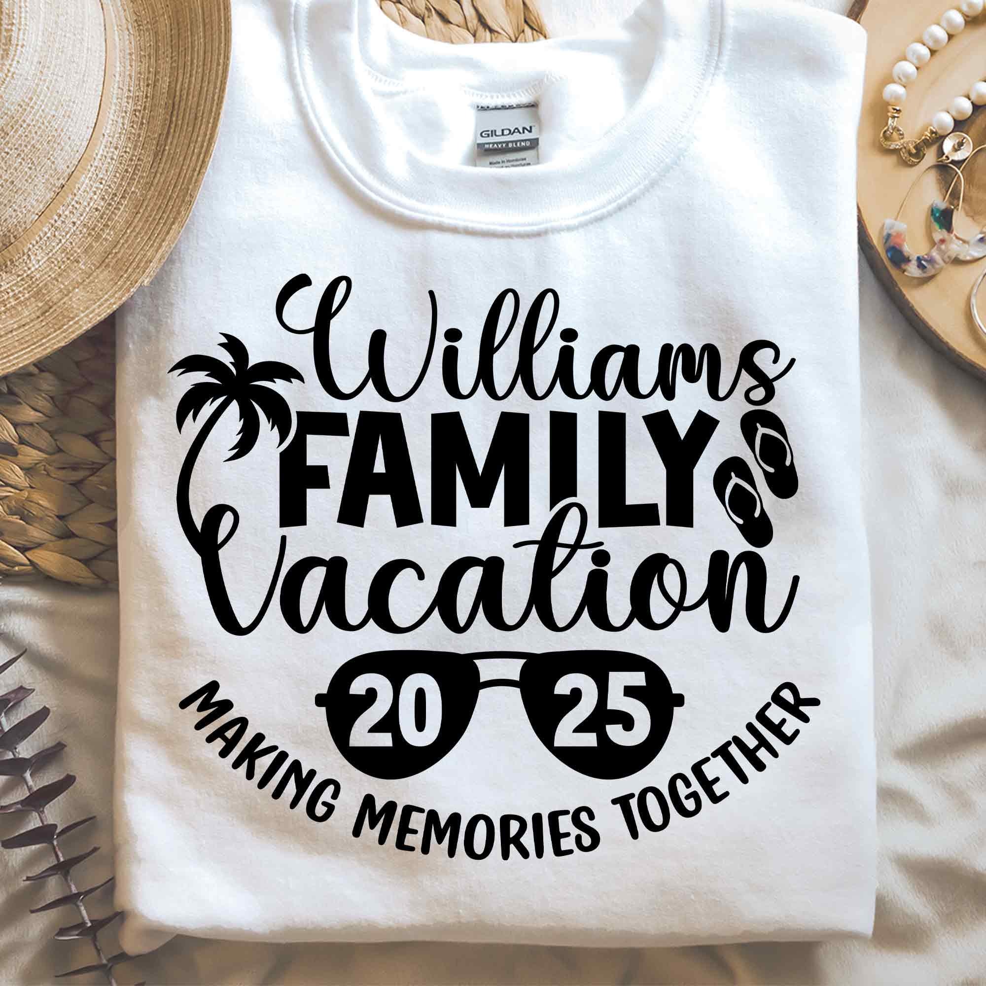 Family Vacation 2025 SVG, Summer Quote Svg, Beach Svg, Summer Vacay, Family Vacation Shirt Svg, Png, Svg Files For Cricut
