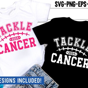 2024 年がん対策 SVG、乳がん SVG、フットボール PNG、がん啓発 SVG、フットボールがんシャツデザイン、PNG、Cricut 用 SVG ファイル