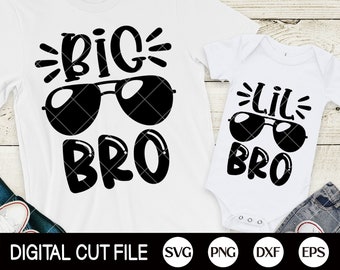 Big Bro Svg, Lil Bro Svg, Kids Shirt Design, Newborn Baby Boy, big brother, Little Brother, Baby Shower, Svg Files For Cricut, Silhouette