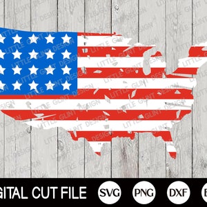 American Flag Map Svg, 4 juli Svg, American Map Shirt, Independence day, Memorial Day, fourth of july Svg, Verenigde Staten, Svg Files For Cricut
