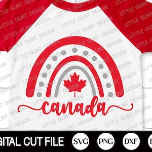 Canada Rainbow Svg, Canada Svg, Canada Day Svg, Maple Leaf, Canada Flag Shirt, Patriottische Svg, Cut-bestand, Svg-bestanden voor Cricut, Silhouet