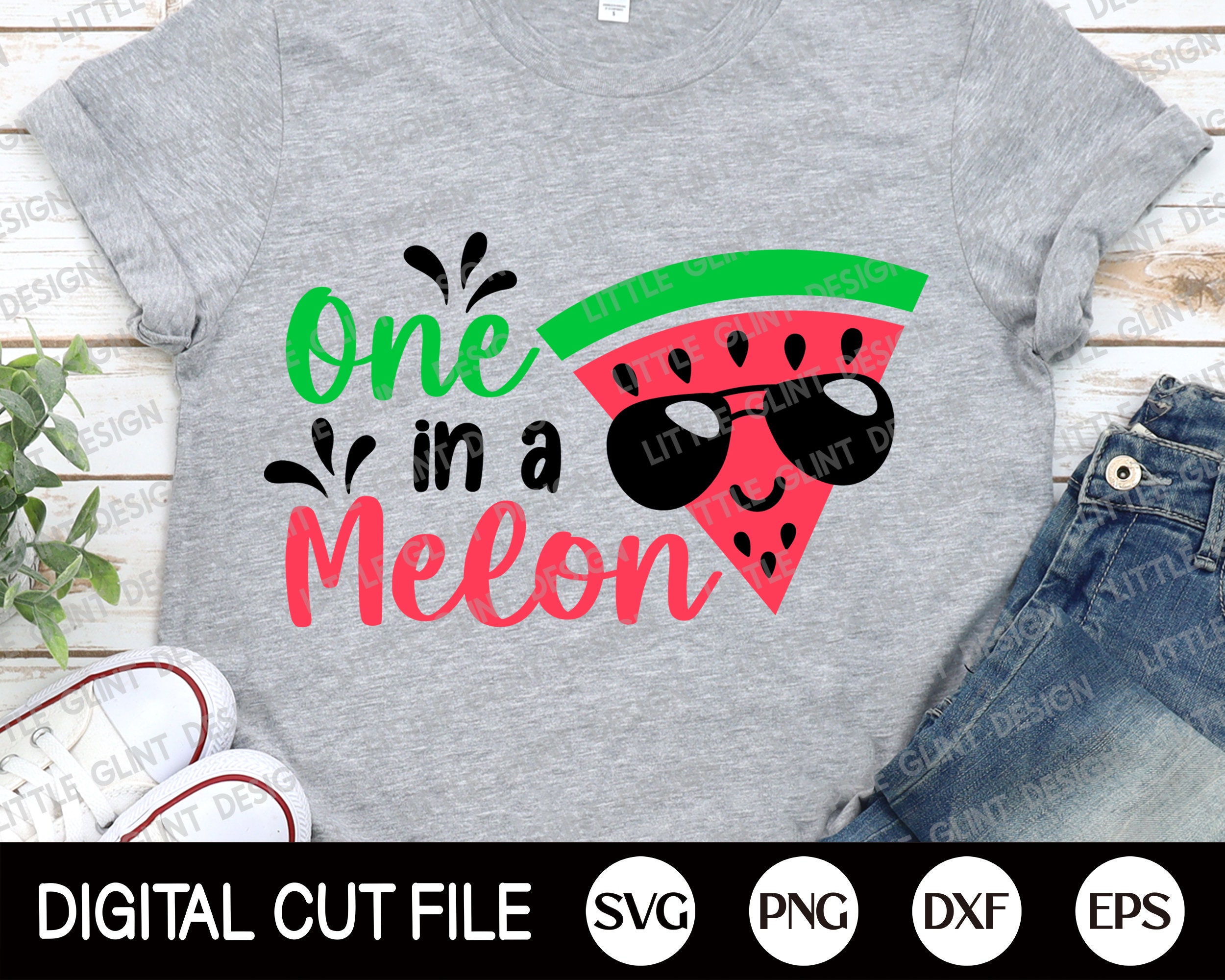 One in a Melon Svg, Summer Svg, Beach Cut Files, Watermelon Svg ...