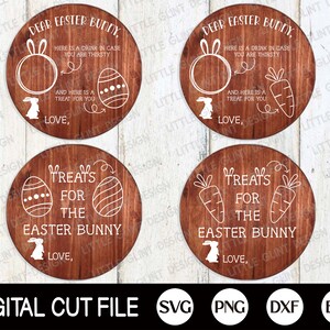 Easter Bunny Plate Svg Bundle, Easter Svg, Dear Easter Bunny Tray, Carrot Plate Bundle, Bunny Plate Dxf, Svg Files For Cricut, Silhouette