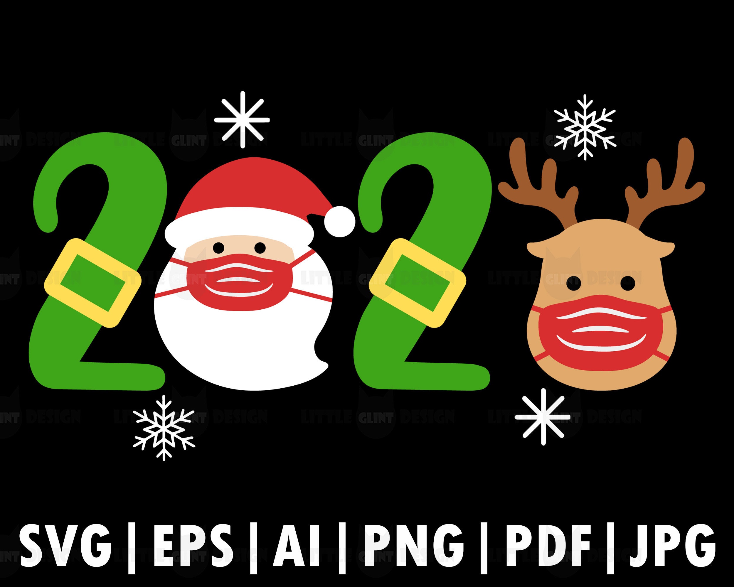 Download Covid Christmas SVG Christmas Mask Svg Funny Christmas PNG ...